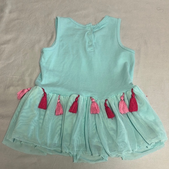 Juicy Couture sleeveless dress with Blue Tulle Skirt and pink/red tassels - Picture 4 of 5